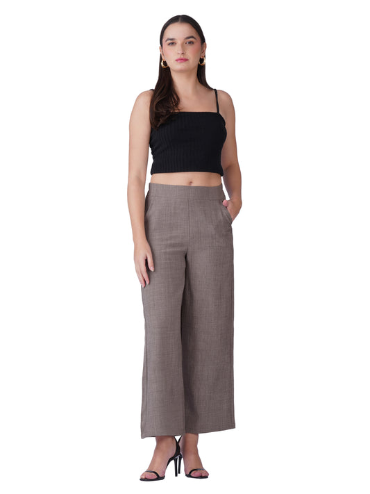 Relaxed Fit Wide-Leg Trousers