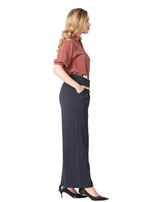 Momsee Elegant Fit Pants - Charcole Grey