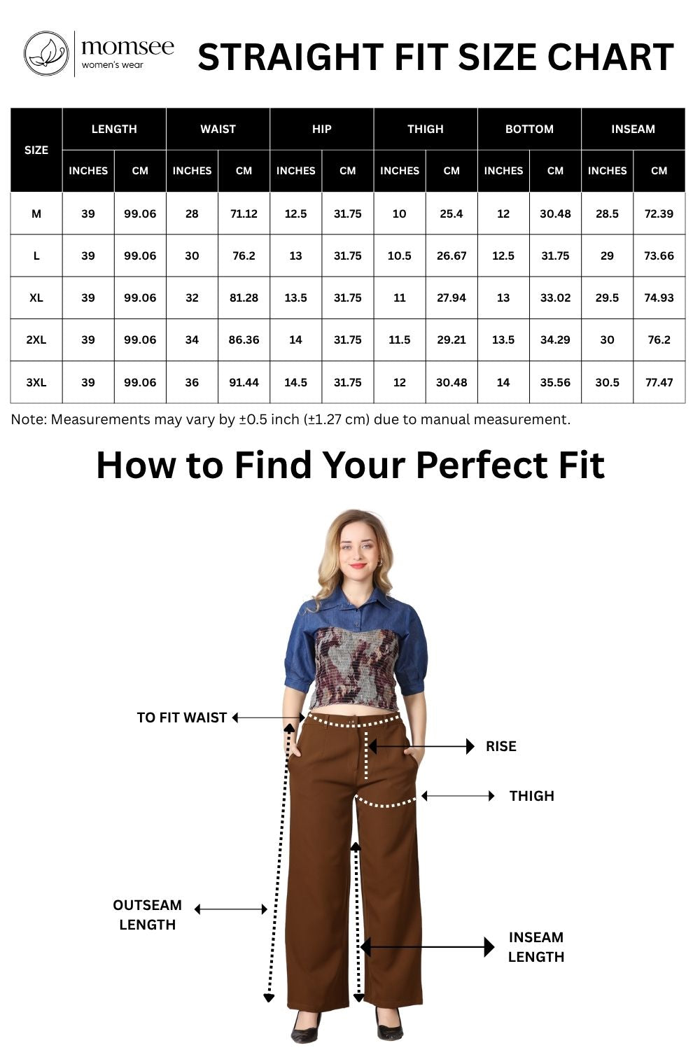 Momsee Straight Fit Pants - Mouse