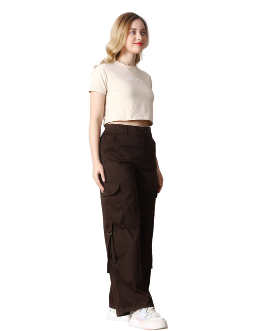 Momsee Urban Cargo Pants - Dark Chocolate Brown