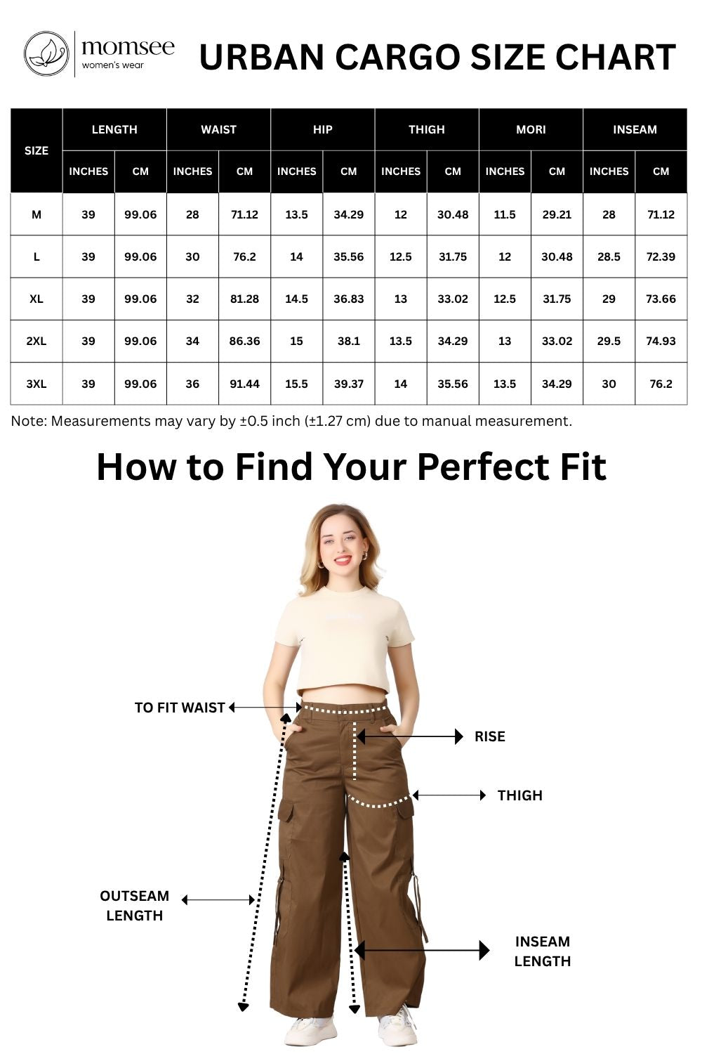Momsee Urban Cargo Pants - Dark Chocolate Brown