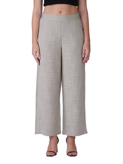 Relaxed Fit Wide-Leg Trousers