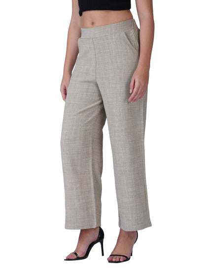 Relaxed Fit Wide-Leg Trousers