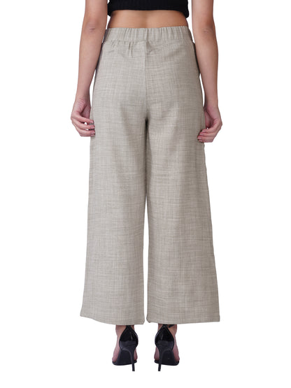 Relaxed Fit Wide-Leg Trousers