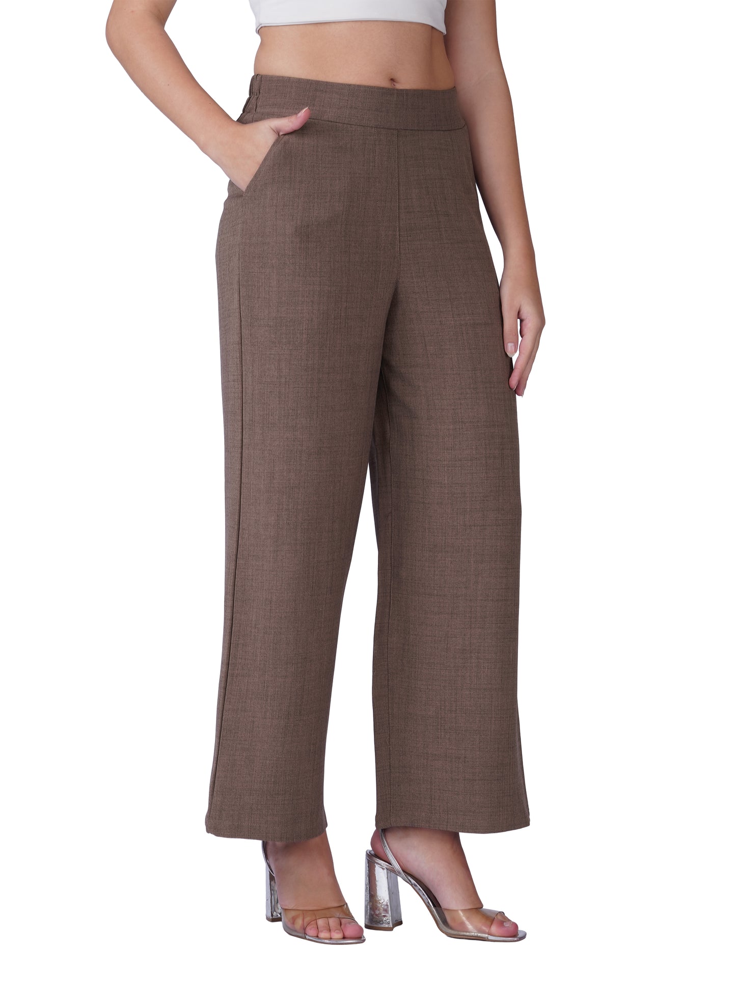 Relaxed Fit Wide-Leg Trousers