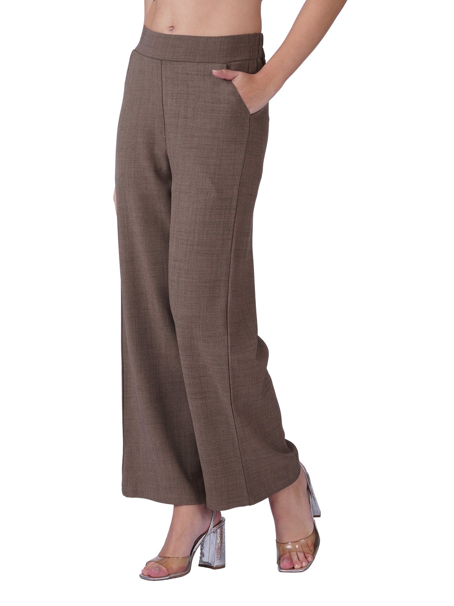 Relaxed Fit Wide-Leg Trousers