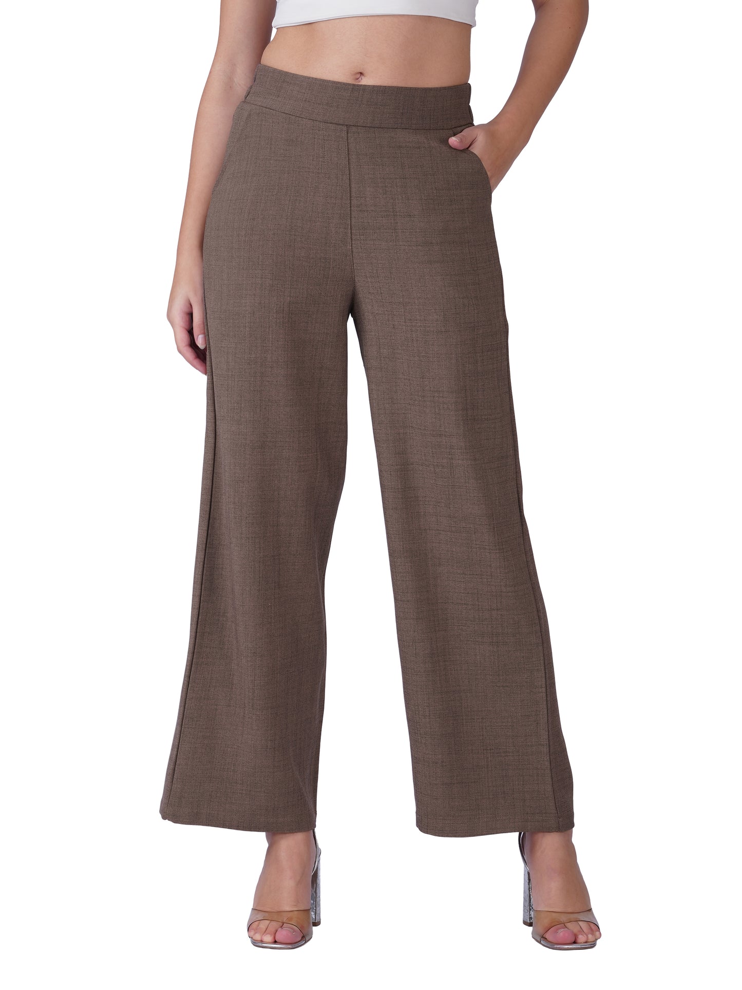 Relaxed Fit Wide-Leg Trousers