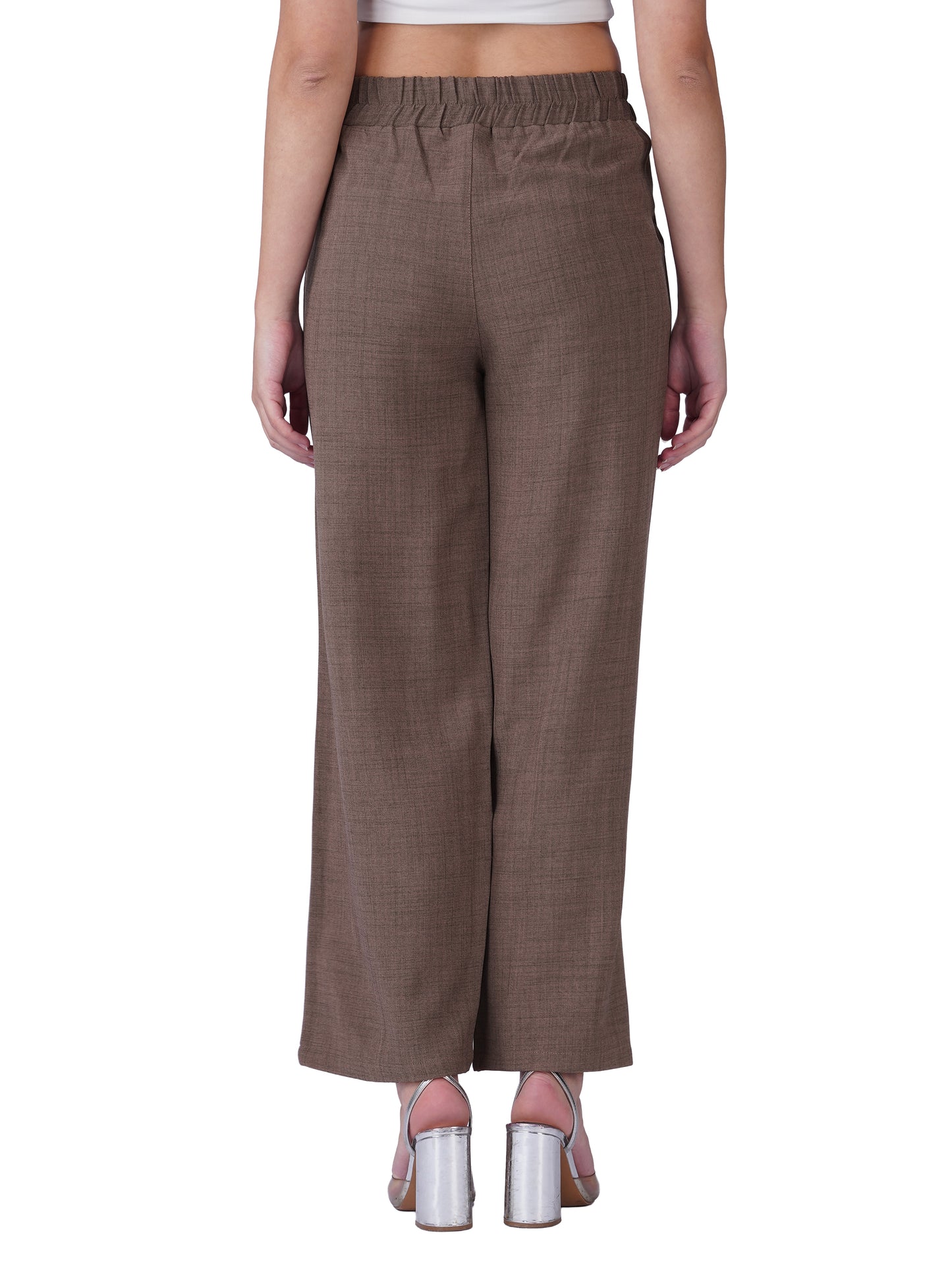 Relaxed Fit Wide-Leg Trousers
