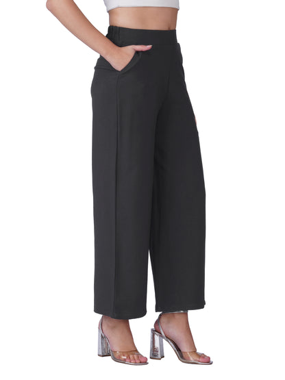 Relaxed Fit Wide-Leg Trousers