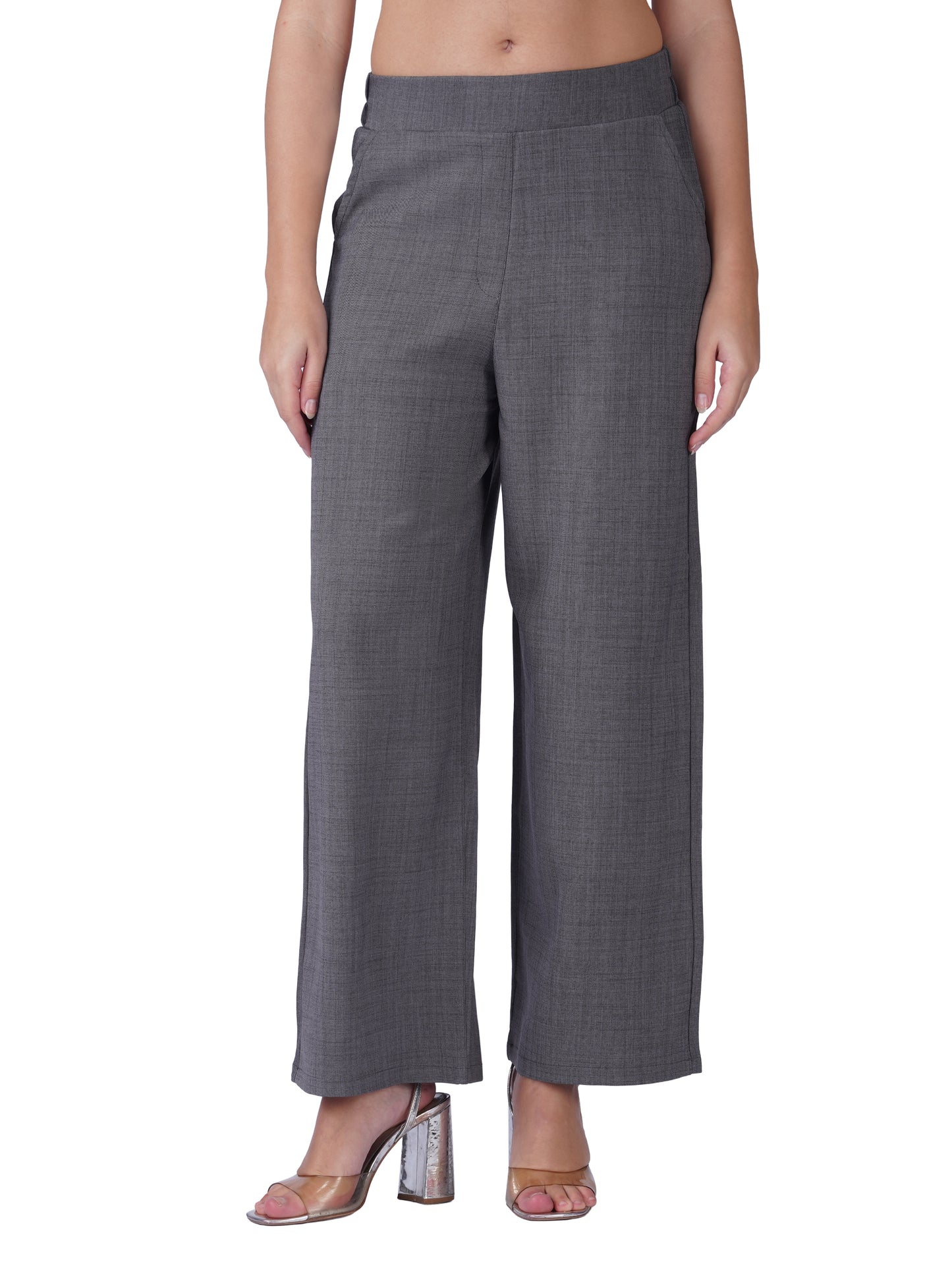 Relaxed Fit Wide-Leg Trousers