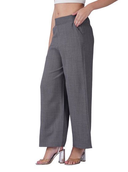 Relaxed Fit Wide-Leg Trousers