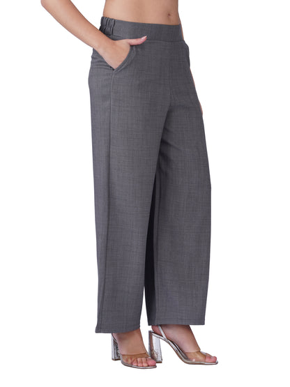 Relaxed Fit Wide-Leg Trousers