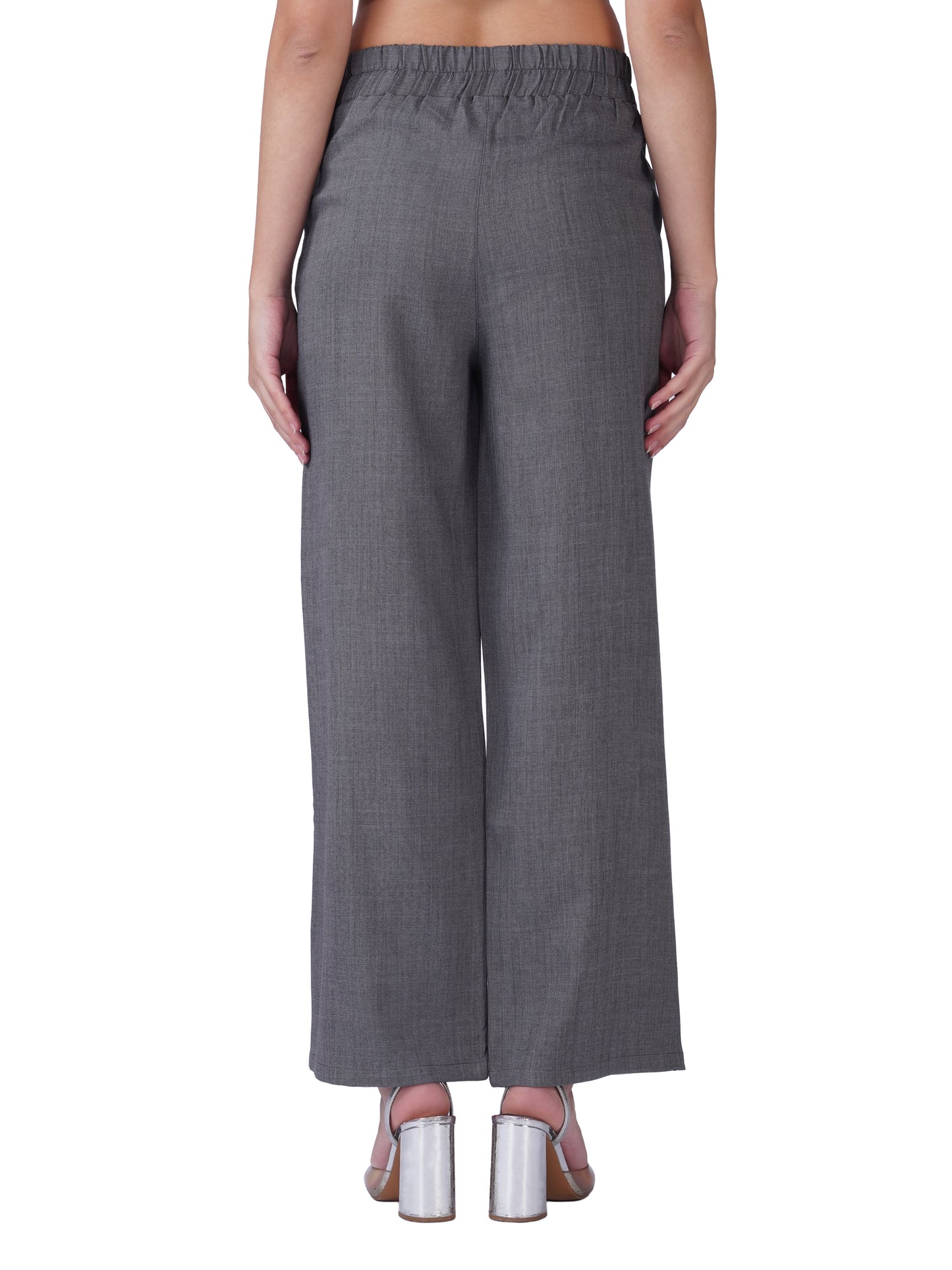 Relaxed Fit Wide-Leg Trousers