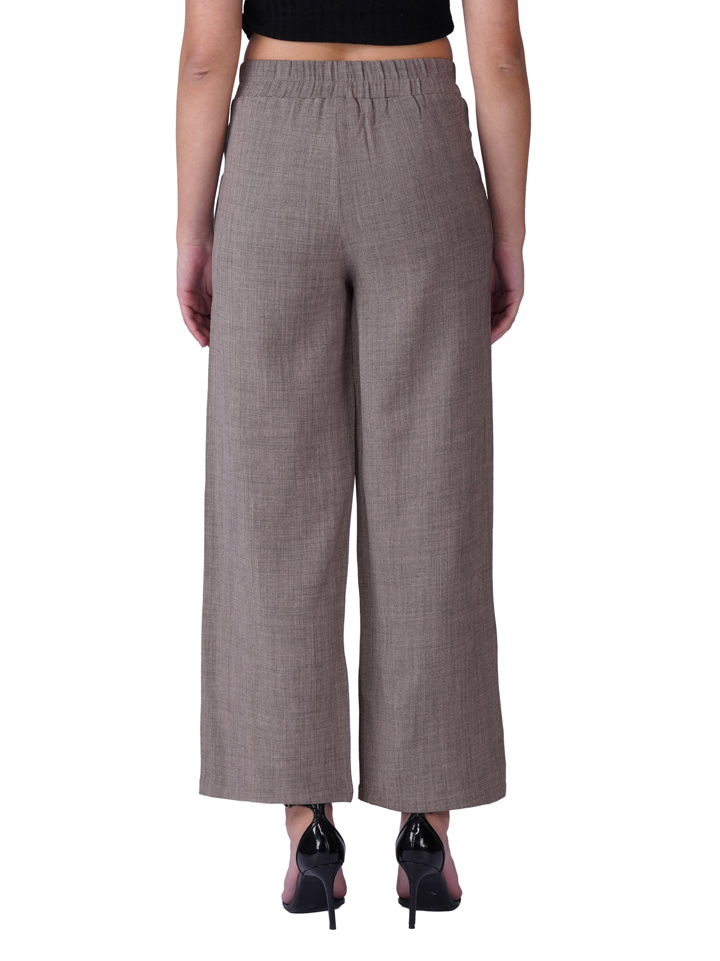 Relaxed Fit Wide-Leg Trousers