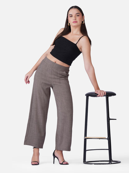 Relaxed Fit Wide-Leg Trousers