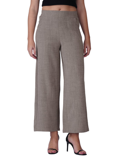 Relaxed Fit Wide-Leg Trousers