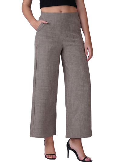 Relaxed Fit Wide-Leg Trousers