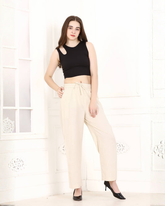 Momsee Linen Pants - Cream