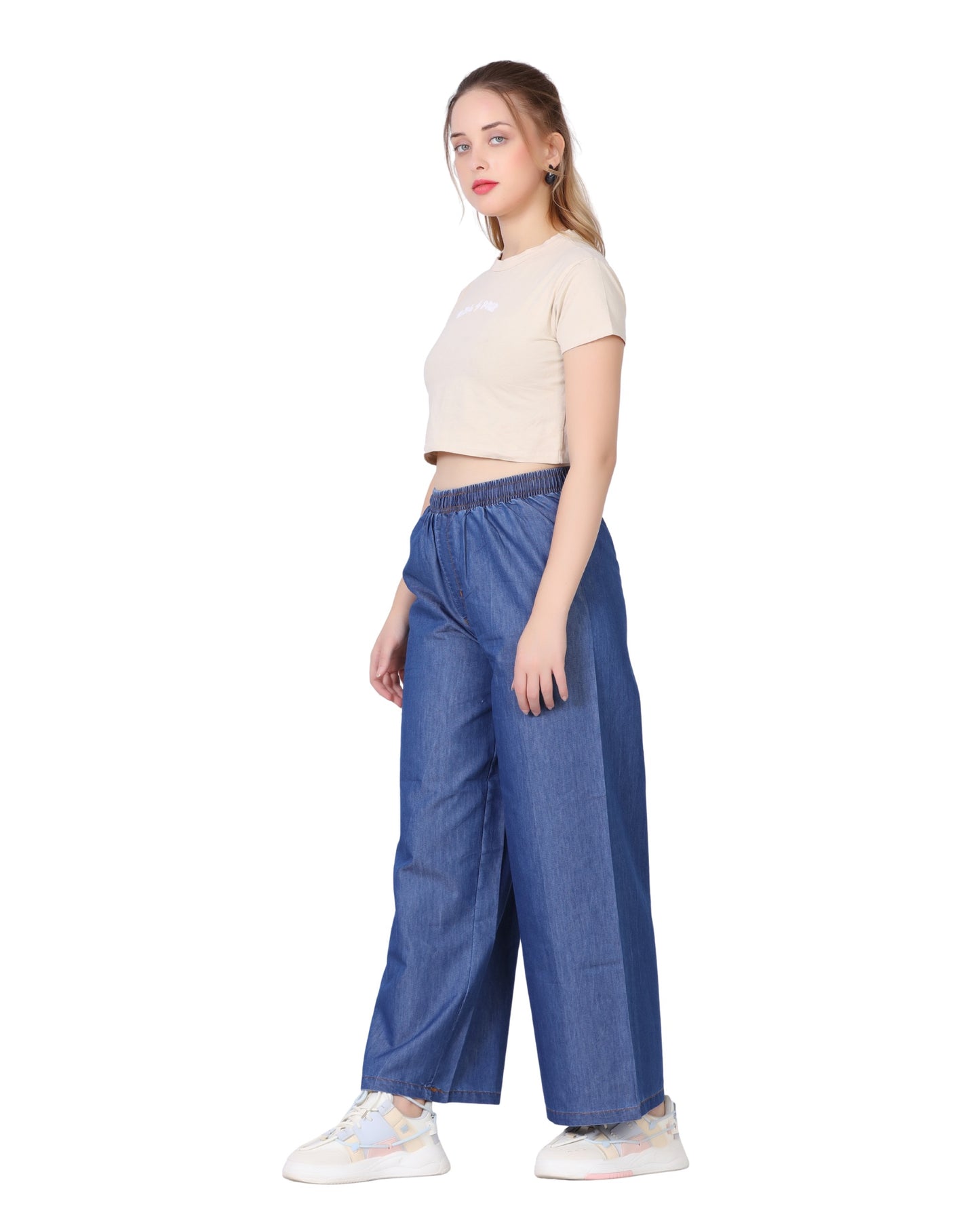 Momsee Denim Palazzo - Denim Blue