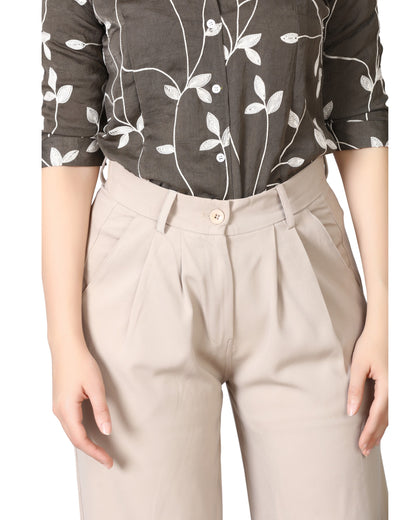 Momsee Elegant Fit Pants - Beige