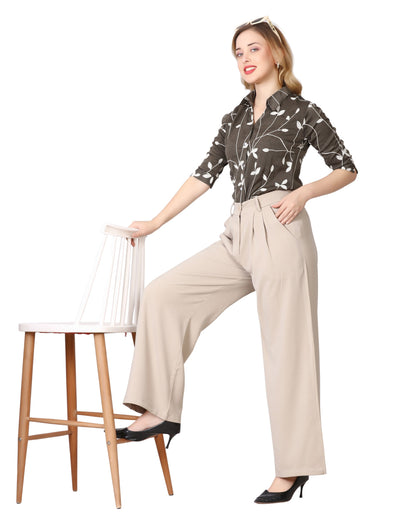 Momsee Elegant Fit Pants - Beige