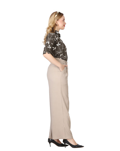 Momsee Elegant Fit Pants - Beige