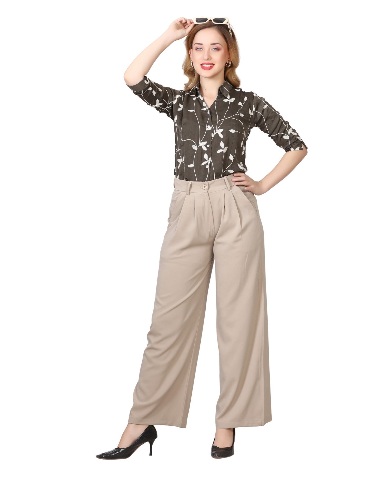 Momsee Elegant Fit Pants - Beige