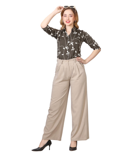Momsee Elegant Fit Pants - Beige