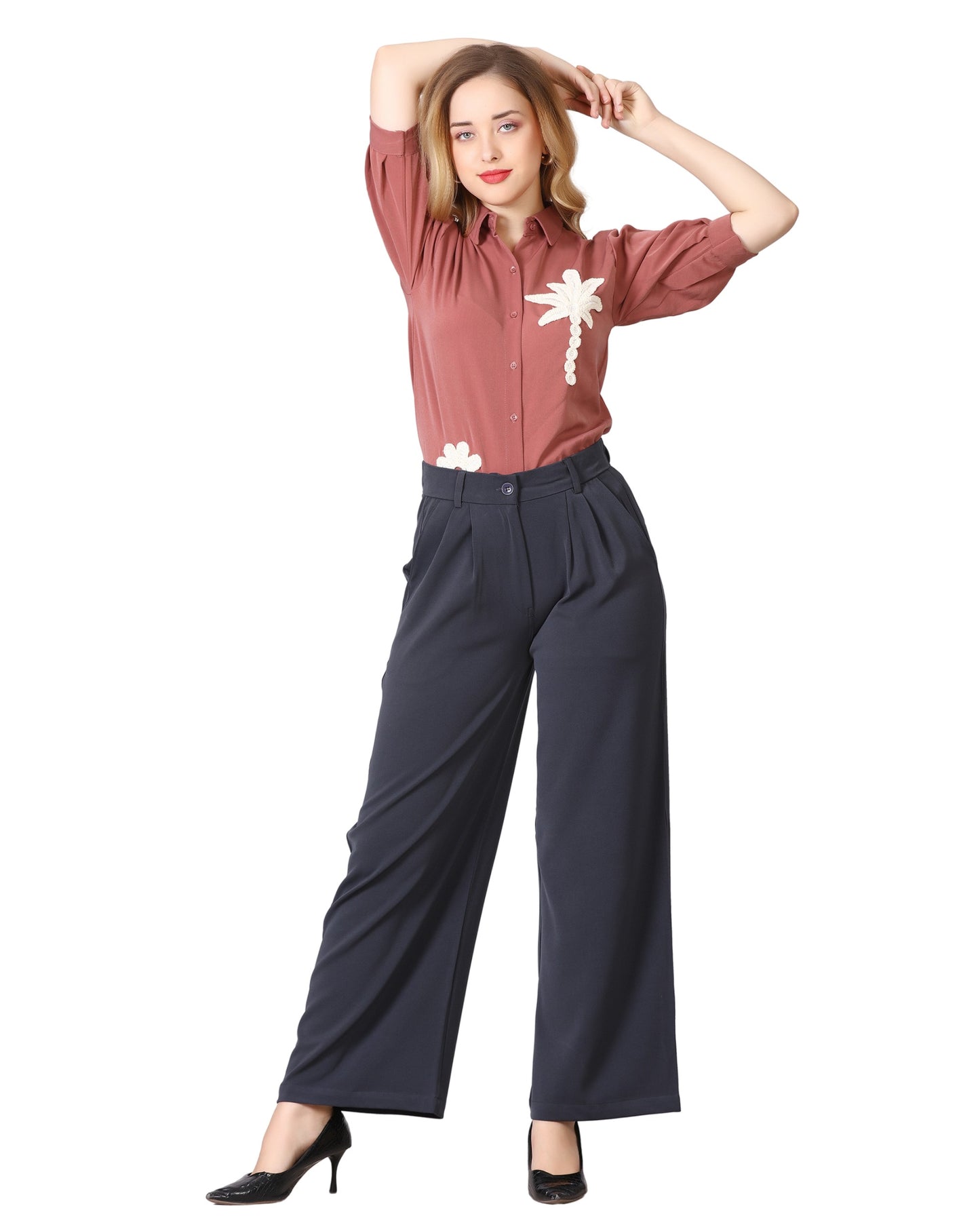 Momsee Elegant Fit Pants - Charcole Grey