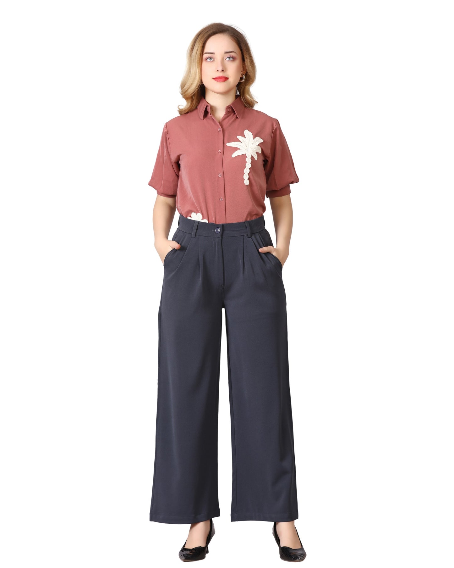 Momsee Elegant Fit Pants - Charcole Grey