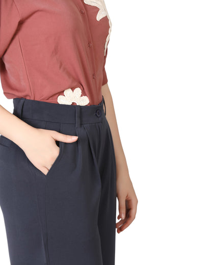 Momsee Elegant Fit Pants - Charcole Grey