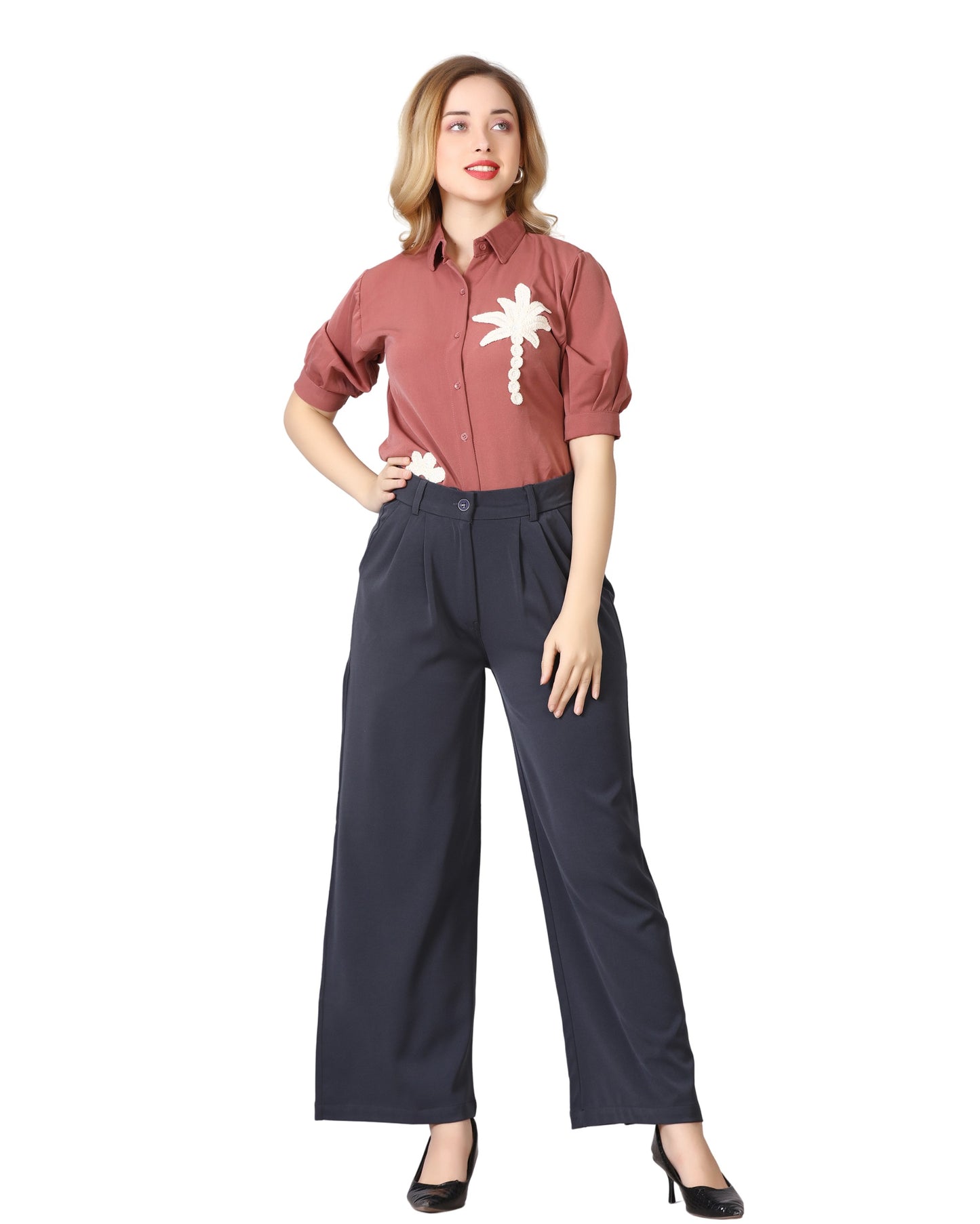 Momsee Elegant Fit Pants - Charcole Grey