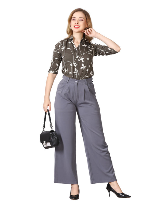 Momsee Elegant Fit Pants - Grey