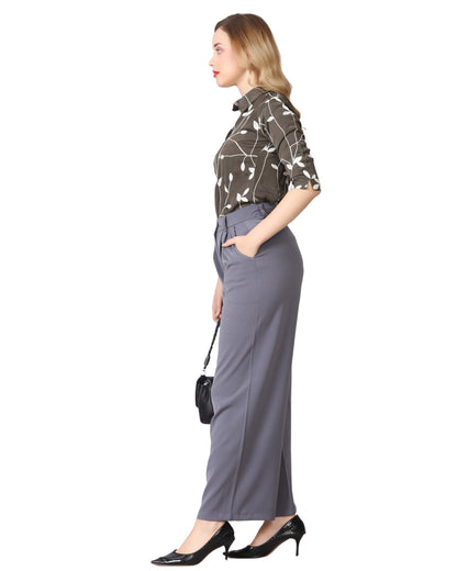 Momsee Elegant Fit Pants - Grey