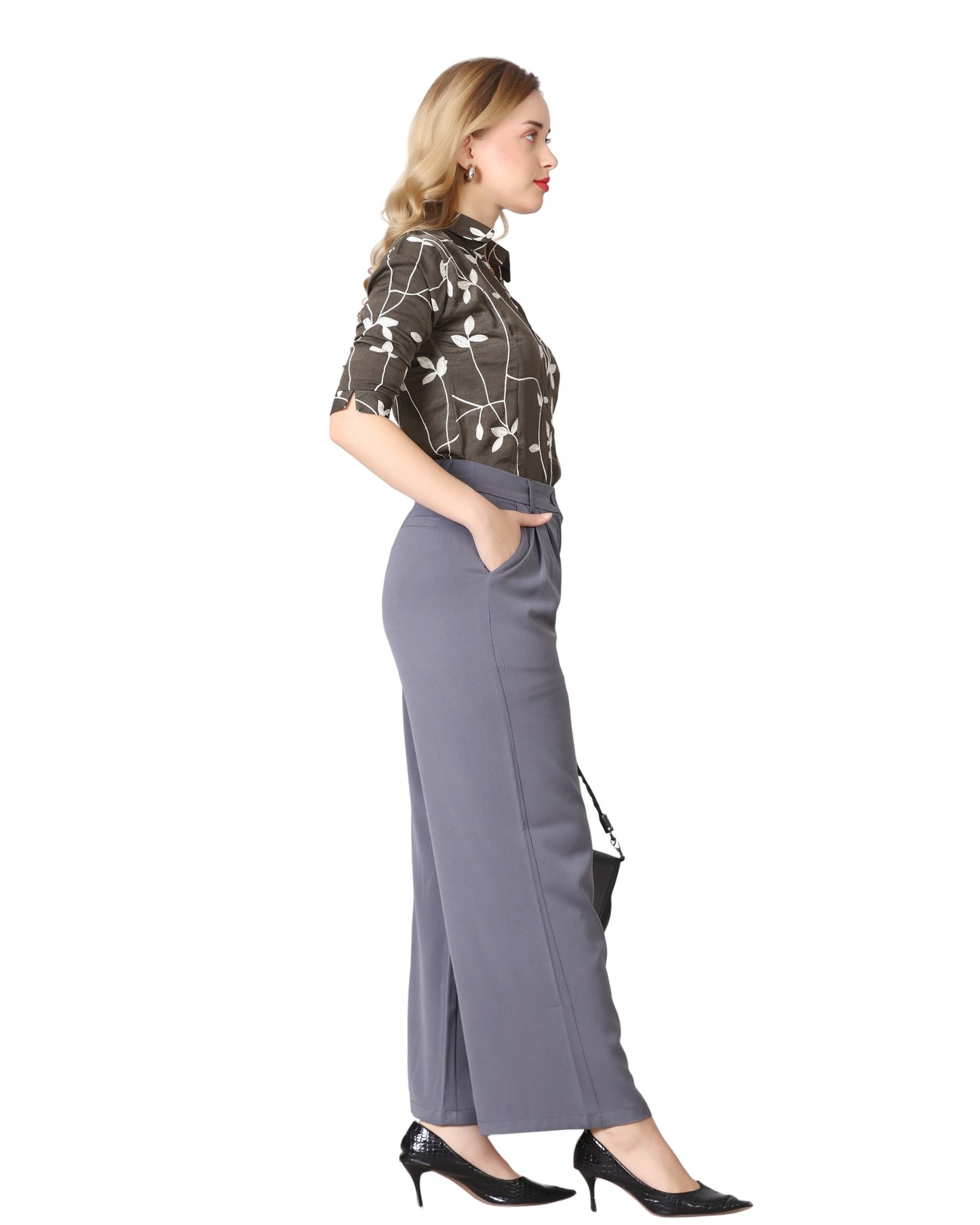 Momsee Elegant Fit Pants - Grey