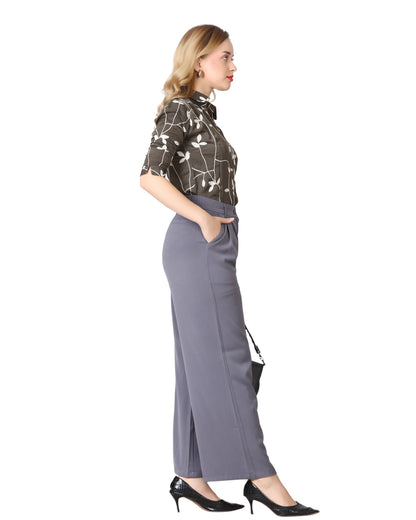 Momsee Elegant Fit Pants - Grey