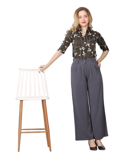 Momsee Elegant Fit Pants - Grey