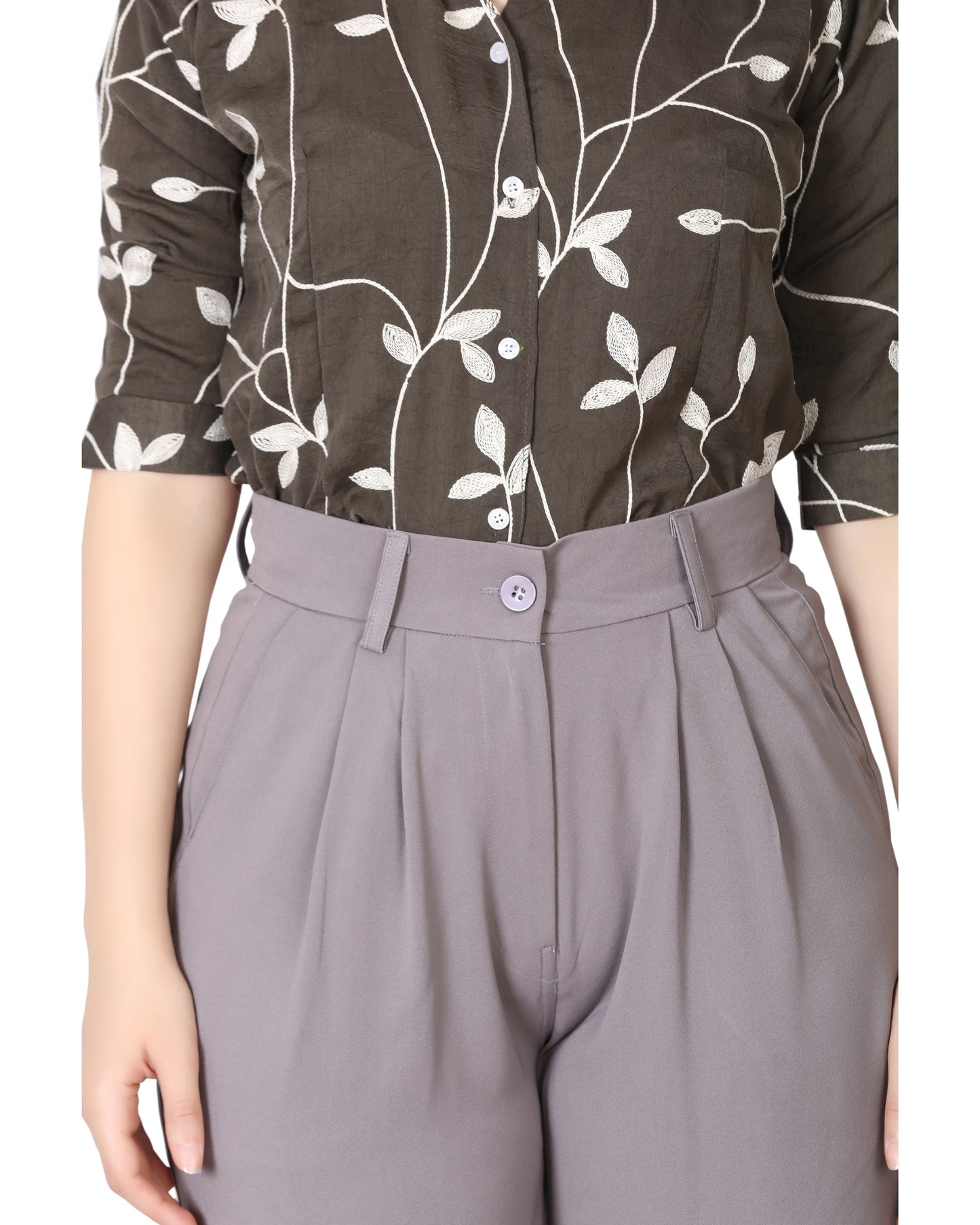 Momsee Elegant Fit Pants - LT Grey