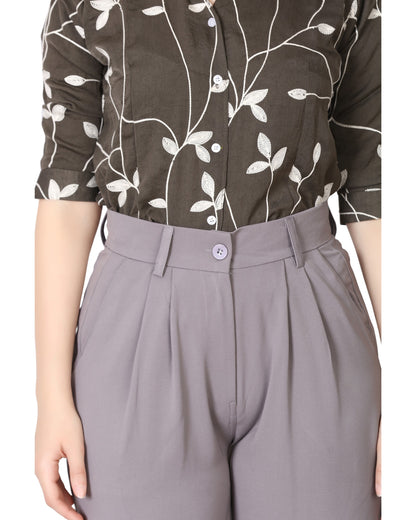 Momsee Elegant Fit Pants - LT Grey