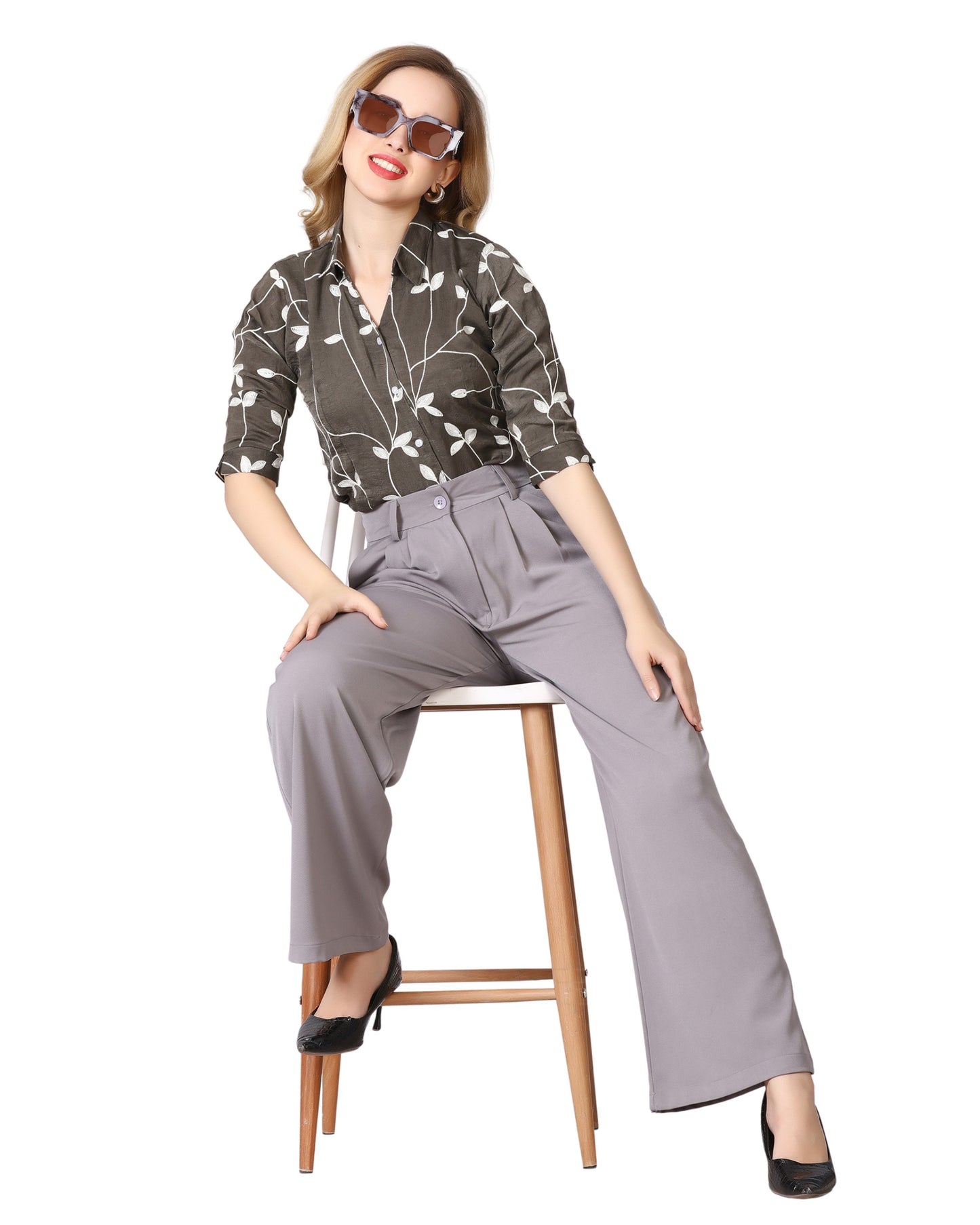 Momsee Elegant Fit Pants - LT Grey