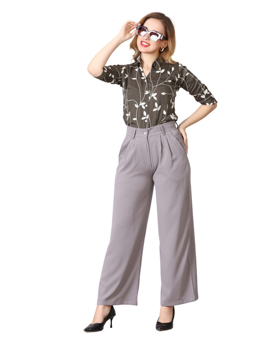 Momsee Elegant Fit Pants - LT Grey