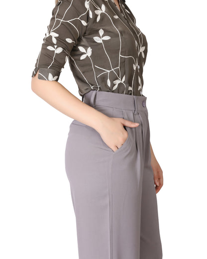 Momsee Elegant Fit Pants - LT Grey