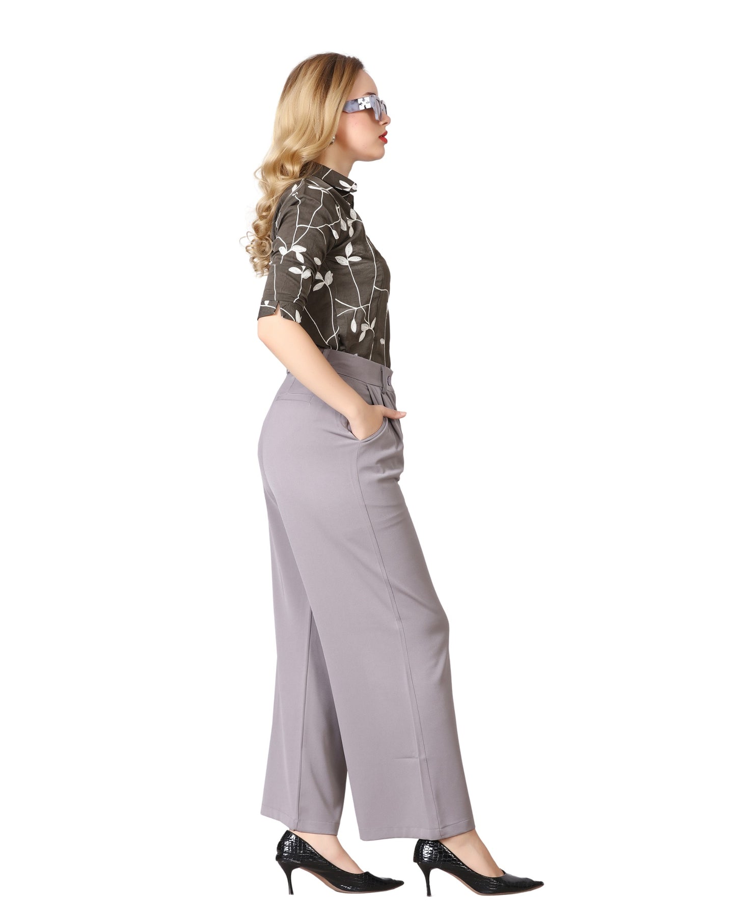 Momsee Elegant Fit Pants - LT Grey