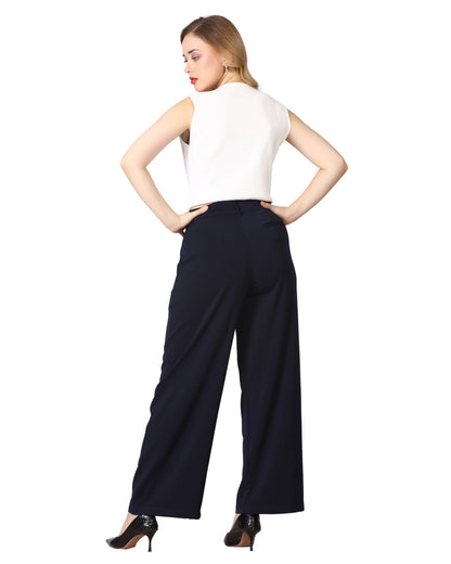 Momsee Elegant Fit Pants - Navy Blue