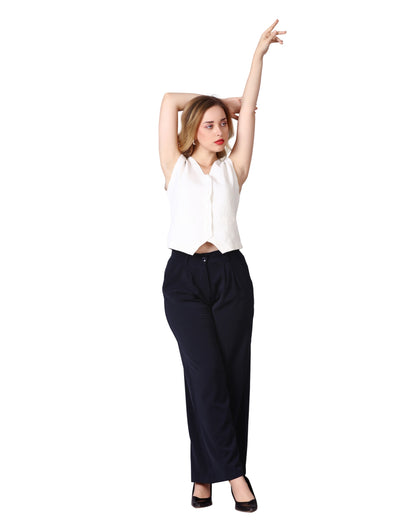 Momsee Elegant Fit Pants - Navy Blue