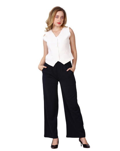 Momsee Elegant Fit Pants - Navy Blue