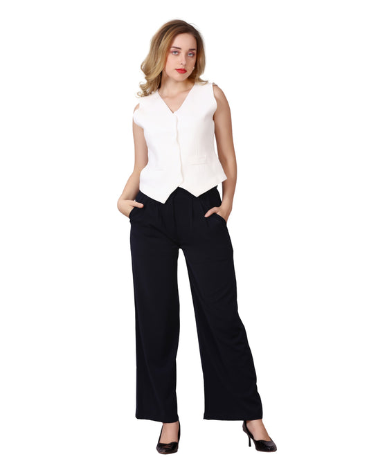 Momsee Elegant Fit Pants - Navy Blue