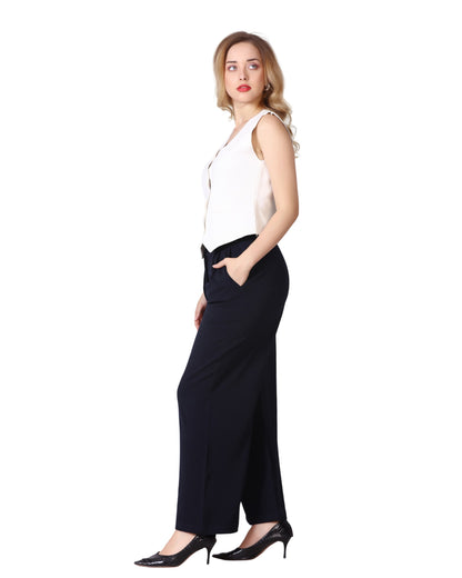 Momsee Elegant Fit Pants - Navy Blue