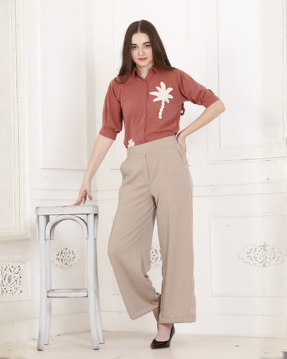 Momsee Korean Fit Pants - Beige