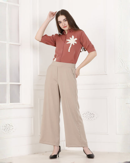 Momsee Korean Fit Pants - Beige